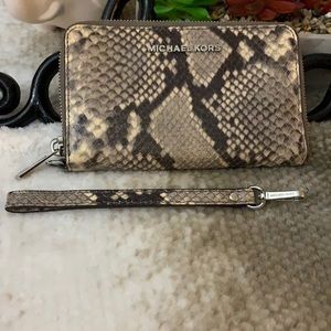 Michael Kors Snakeskin wallet/wristlet